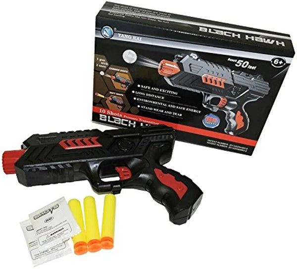 Black Hawk Pistol with Soft Darts for Boys