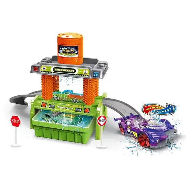 Car Wash Sanitation Set With One Alloy Car Toy